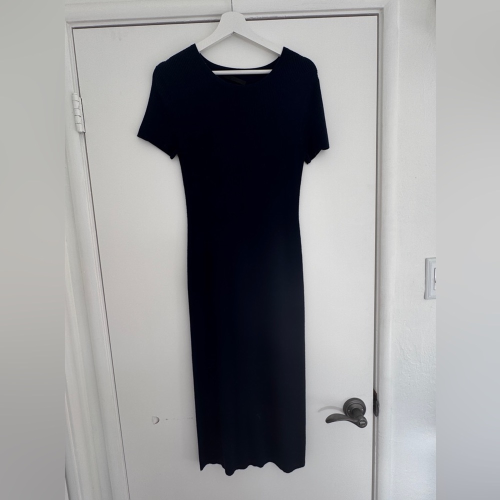 Elegant Midi Dress (dark blue)